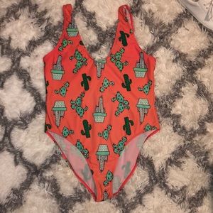 One piece scoop swimsuit